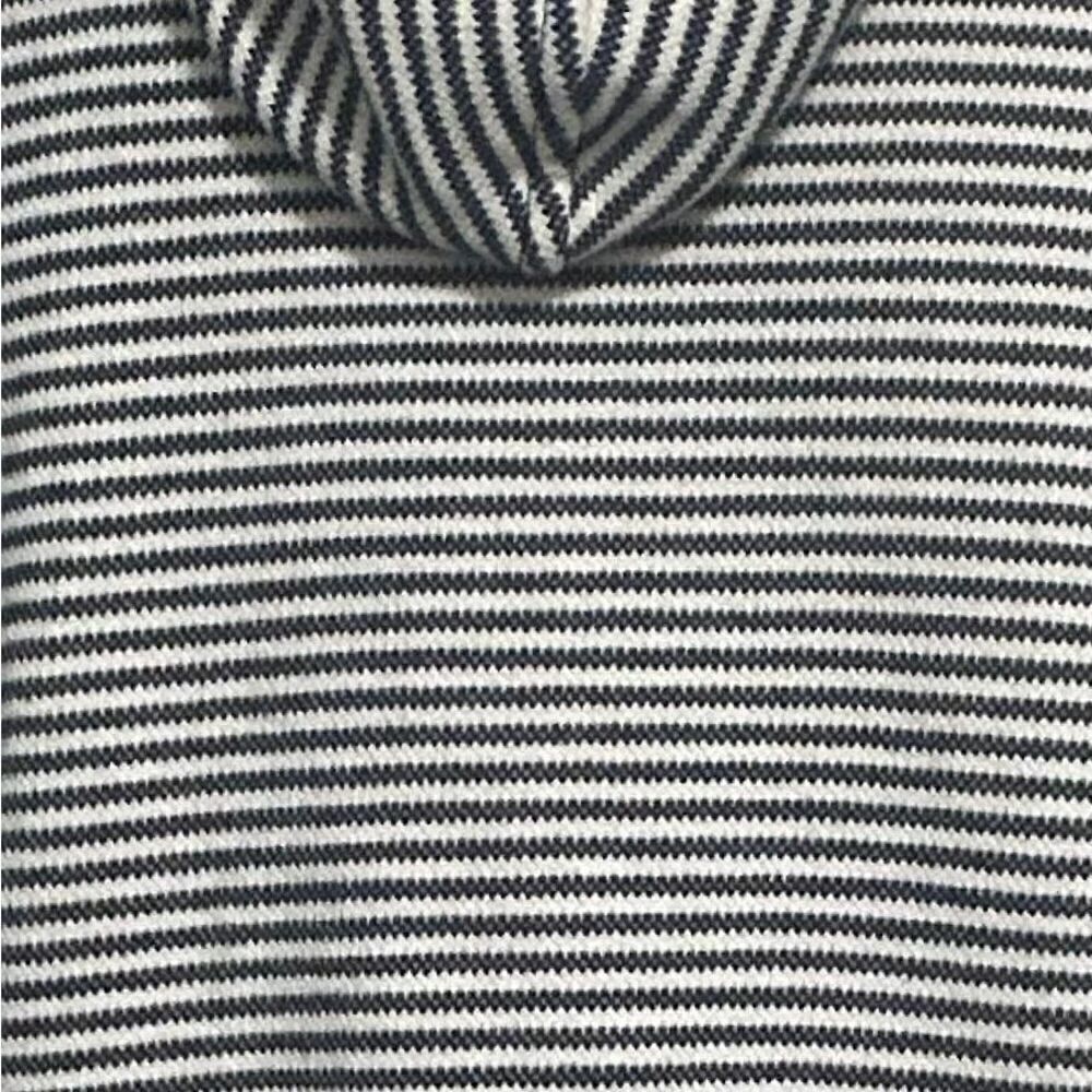 A New Day Hooded Jacket Women's Size X Blue White & Striped Pullover Cotton Knit - Picture 10 of 14